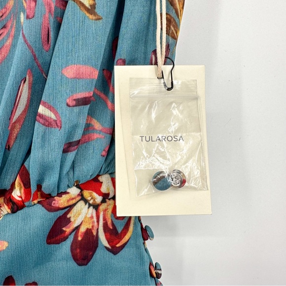 Tularosa Revolve Sashi Top In Dusty Blue Floral Size XS - Picture 3 of 6